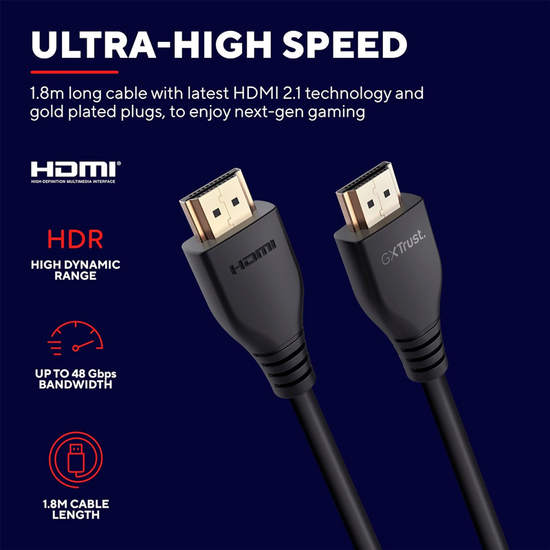 HDMI კაბელი TRUST GXT 731 RUZA ULTRA-HIGH SPEED HDMI CABLEiMart.ge