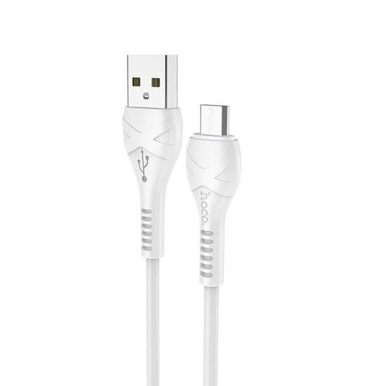 USB კაბელი HOCO X37 COOL MICRO-USB CABLE WHITE - 1M (6931474710505)iMart.ge