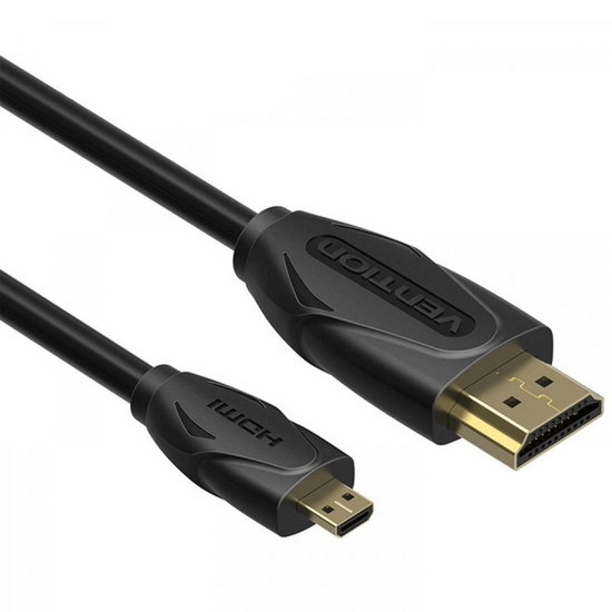 HDMI კაბელი VENTION VAA-D03-B100 (1 M) BLACKiMart.ge
