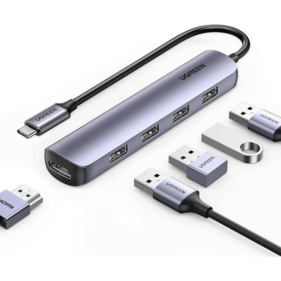 USB-C ჰაბი UGREEN CM417 (20197) GREYiMart.ge