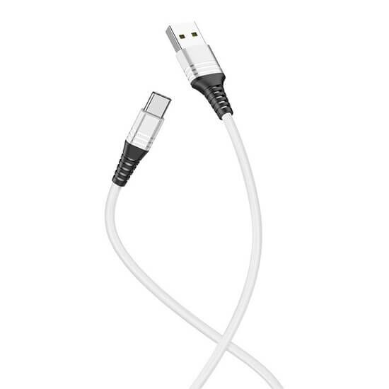 USB კაბელი HOCO U46 TRICICLYC USB TO TYPE-C CHARGING CABLE SILVER - 1MiMart.ge