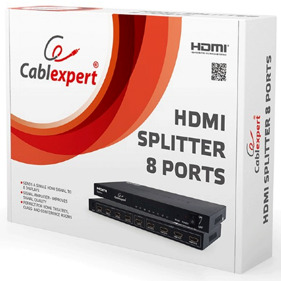 სპლიტერი GEMBIRD DSP-8PH4-03 HDMI SPLITTER 8 PORTSiMart.ge