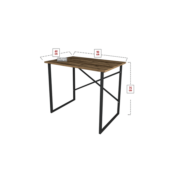 საოფისე მაგიდა მუქი ხის ზედაპირით BOFIGO-28 (75/90/60 სმ)iMart.ge