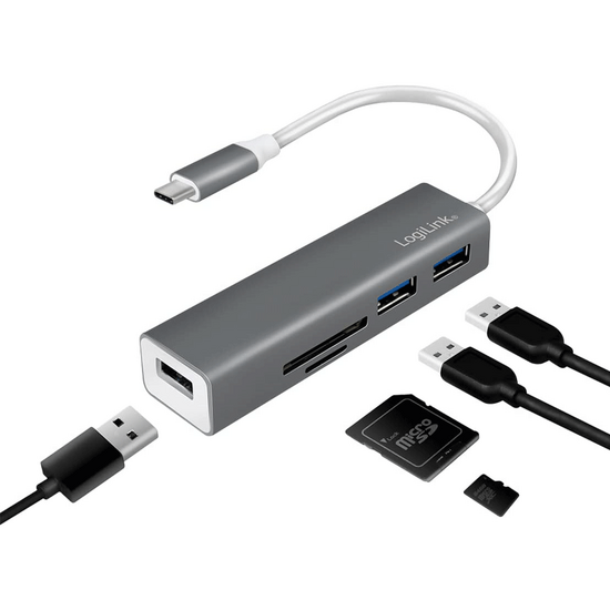 USB-C ჰაბი LOGILINK UA0305 (15 CM)iMart.ge