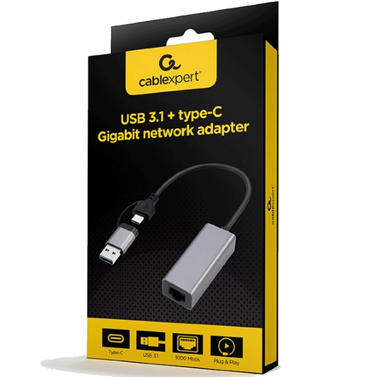 USB ადაპტერი GEMBIRD A-USB3AC-LAN-01 (15 CM)iMart.ge