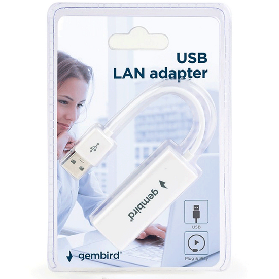 USB ადაპტერი GEMBIRD NIC-U2-02 WHITE (15 CM)iMart.ge