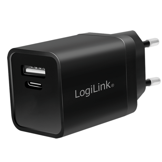 ადაპტერი + მანქანის USB დამტენი LOGILINK PA0300 BLACK (15 W)iMart.ge