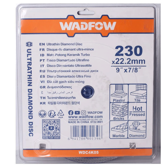 ალმასის საჭრელი დისკი WADFOW WDC4K05 (230 MM)iMart.ge