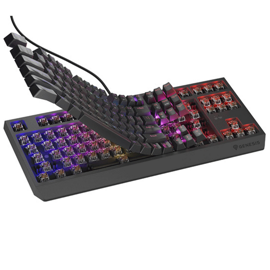 GAMING კლავიატურა GENESIS THOR 230 TKL US RGB MECHANICAL OUTEMU BROWN BLACK HOT SWAPiMart.ge