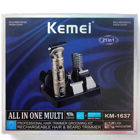 თმისა და წვერის საკრეჭი KEMEI KM-1637 (21 IN 1)iMart.ge