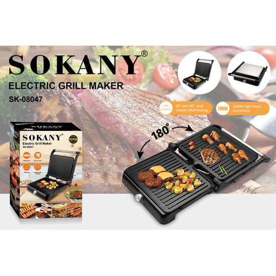 გრილ-სენდვიჩერი SOKANY SK-08047 (2000 W)iMart.ge