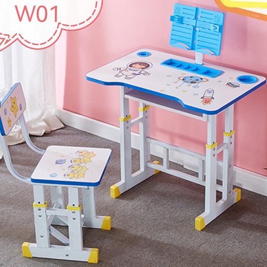 საბავშვო სკამ-მაგიდა W01-BLUE (70 X 45 სმ)iMart.ge