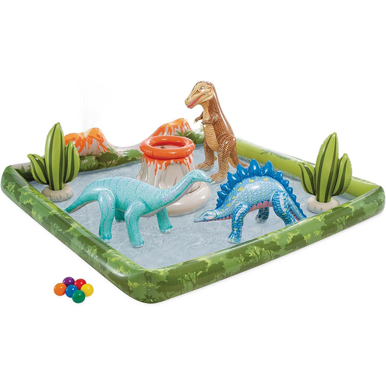 გასაბერი აუზი-ცენტრი INTEX 56132 JURASSIC ADVENTURE PLAY CENTER (410 L, 201 X 201 X 36 CM)iMart.ge