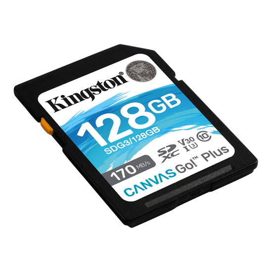 მეხსიერების ბარათი KINGSTON CANVAS GO PLUS (SDG3, 128GB)iMart.ge