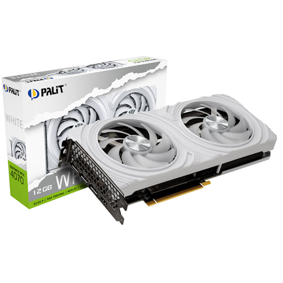 ვიდეო დაფა PALIT GEFORCE RTX 4070 NED4070019K9-1047L 12GB GDDR6X 192BIT WHITEiMart.ge