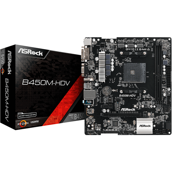 დედა დაფა ASROCK B450M-HDV (64GB)iMart.ge