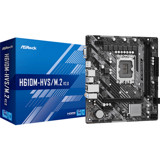 დედა დაფა ASROCK H610M-HVS/M.2 R2.0 (64GB)iMart.ge