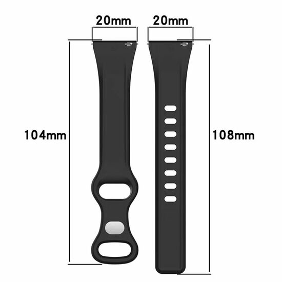 სმარტ საათის სამაჯური TVC SMART WATCH BAND/ 20MM WATCH BAND FOR SAMSUNG GALAXY WATCH HUAWEI WATCH GT 3 42MM , SILICONE  WRIST STRAP - BLACKiMart.ge