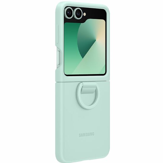 მობილური ტელეფონის ქეისი SAMSUNG GALAXY Z FLIP6 SILICONE CASE WITH RING MINT (EF-PF741TMEGRU)iMart.ge