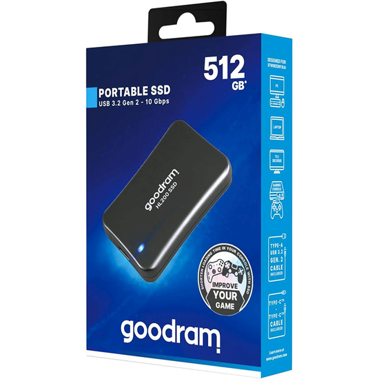 გარე მყარი დისკი GOODRAM 512GB HL200 USB TYPE-C + AiMart.ge