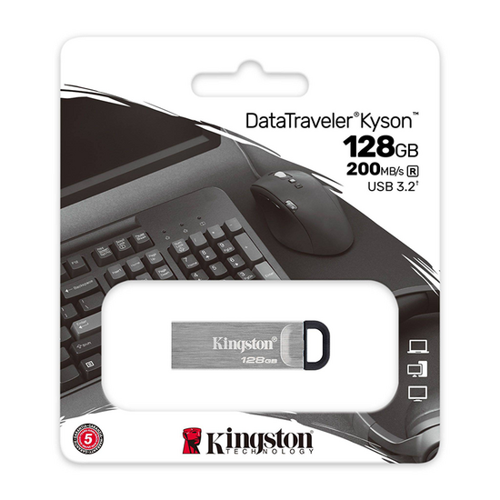 USB ფლეშ მეხსიერების ბარათი KINGSTON DTKN/128GB DATATRAVELER KYSON (128 GB)iMart.ge