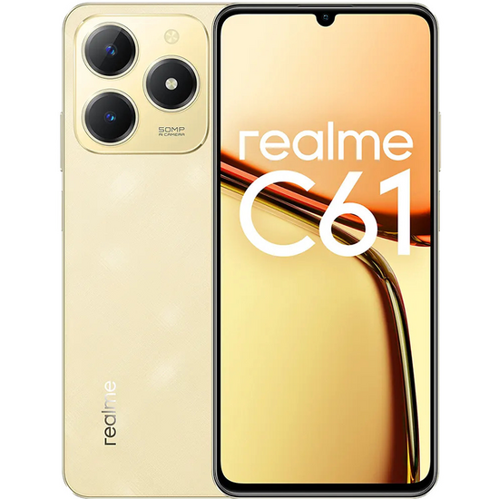 მობილური ტელეფონი REALME C61 NFC (6.74", 6GB/256GB) SPARKLE GOLDiMart.ge