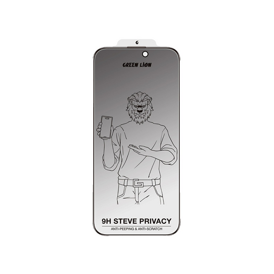 ეკრანის დამცავი GREEN LION GN9HSPY16PMBK 9H STEVE PRIVACY ANTI-PEEPING GLASS IPHONE 16 PRO MAXiMart.ge