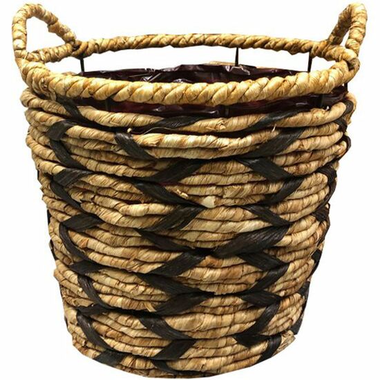 ქოთანი მოწნული MEGA COLLECTIONS ZIGZAG POTATO BASKET DARK BROWN D26H23 (12.2 ლ)iMart.ge