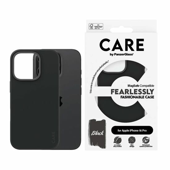 მობილური ტელეფონის ქეისი CARE BY PANZERGLASS IPHONE 16 PRO FASHIONABLE CASE BLACK W. MAGSAFEiMart.ge