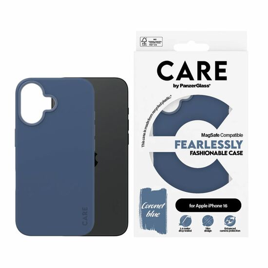 მობილური ტელეფონის ქეისი PANZERGLASS CASE FOR IPHONE 16-BLUEiMart.ge