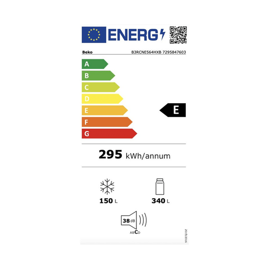 ორკამერიანი მაცივარი BEKO B3RCNE564HXB (340L, 150L, 295KW)iMart.ge