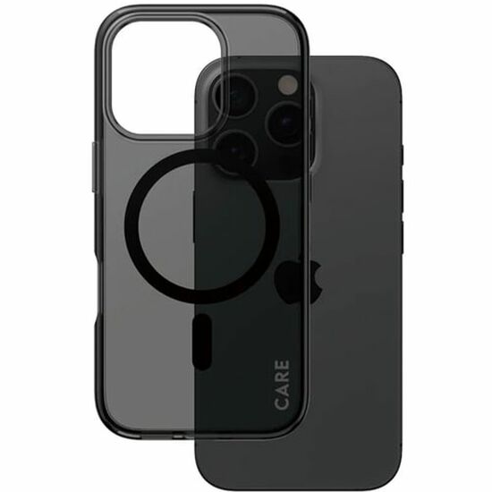 მობილური ტელეფონის ქეისი CARE BY PANZERGLASS IPHONE 16 PRO FLAGSHIP CASE SMOKEY URBAN COMBAT W. BLACK MAGSAFEiMart.ge