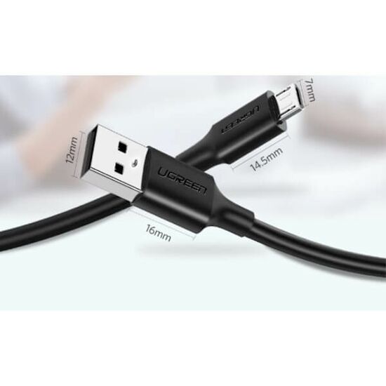 USB კაბელი UGREEN US289 (60141) USB 2.0 A TO MICRO USB CABLE NICKEL PLATING 1M (WHITE)iMart.ge