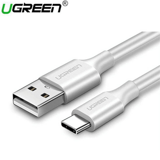 USB კაბელი UGREEN US287 (60121) USB 2.0 TO USB-C DARE CABLE WHITE 1MiMart.ge