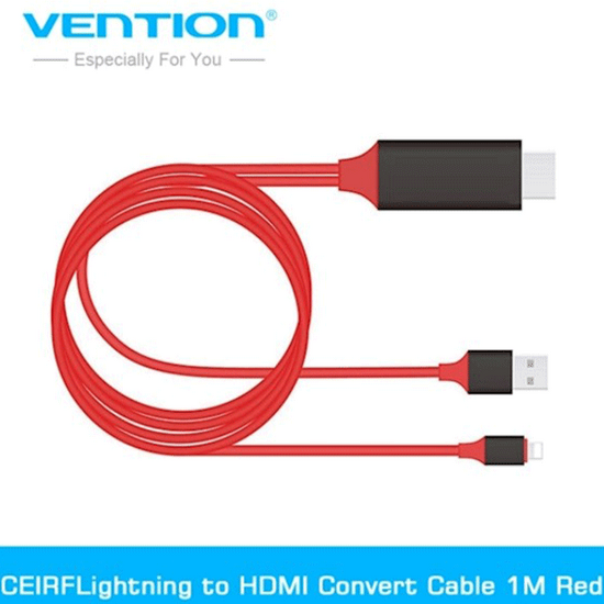 HDMI კაბელი vention CEIRFLightning to HDMI Convert Cable 1M RediMart.ge