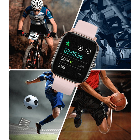 სმარტ საათი SENBONO P8 pink IP67 Smart Watch Wristband Sport Clock Heart Rate Monitor Sleep tracker for phoneiMart.ge