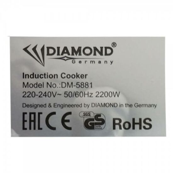 დასადგამი ზედა პანელი (ინდუქციური ზედაპირი)  DIAMOND DM-5881iMart.ge