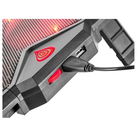 ნოუთბუქის გამაგრილებელი GENESIS OXID 250 15.6-17.3 4 FANS, LED LIGHT, 2 USB (HG-1144)iMart.ge