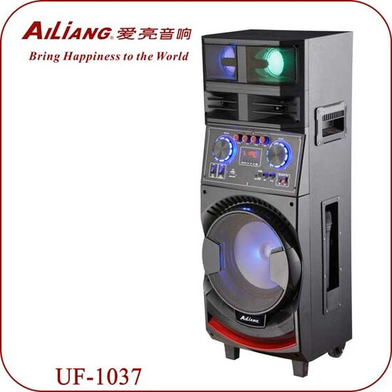 პორტატული აკუსტიკური სისტემა (დინამიკი) AILIANG UF-1037 აკუმულატორითა და მიკროფონით (FM,BLUETOOTH,USB,TF, კარაოკე)iMart.ge