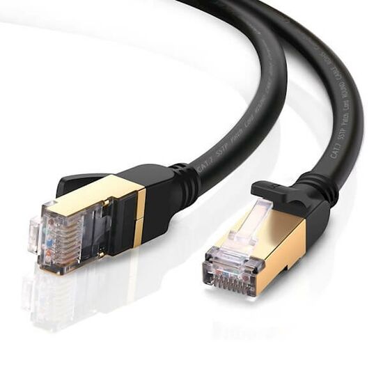 ქსელის კაბელი UGREEN NW107 (11277) CAT 7 PATCH CORD STP ETHERNET LAN CABLE 1,5 M BLACKiMart.ge