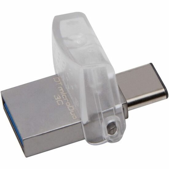 ფლეშ მეხსიერება KINGSTON 32GB USB 3.1+Type-C DT MICRO METAL SILVERiMart.ge