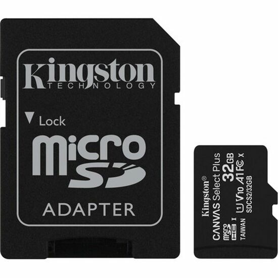 მეხსიერების ბარათი KINGSTON 32GB MICROSDHC C10 UHS-I R100MB/s CANVAS SELECT PLUS+ SDiMart.ge