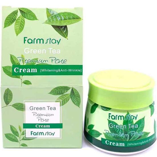 კორეული წარმოების მწვანე ჩაის სახის კრემი FARM STAY GREEN TEA PREMIUM 70 მლiMart.ge