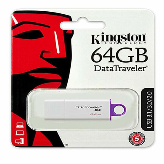 USB ფლეშ მეხსიერება Kingston 64GB USB 3.0 DTI Gen.4iMart.ge
