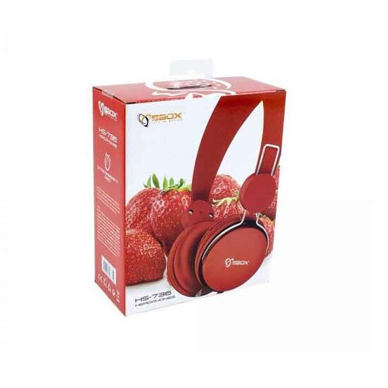 ყურსასმენი SBOX HEADPHONE HS-736 CABLE: 1,8M  RED (HS-736RED)iMart.ge