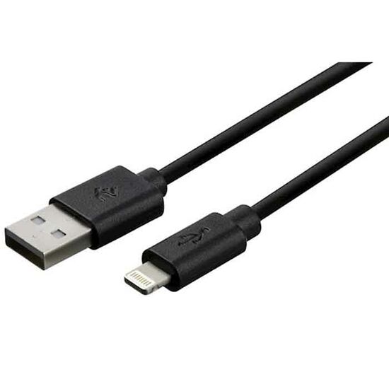 USB კაბელი 2E CCLPVC-1MBL IPHONE CABLE BLACK 1MiMart.ge