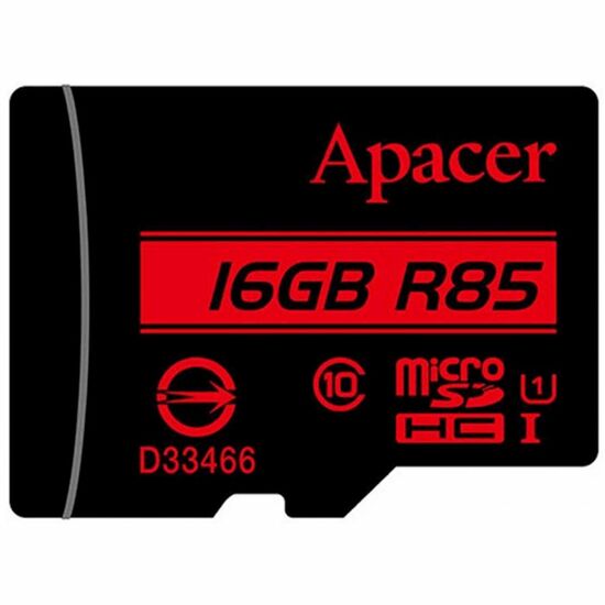 მეხსიერების ბარათი APACER 16GB MICROSDHC C10 UHS-I R85MB/s + SDiMart.ge