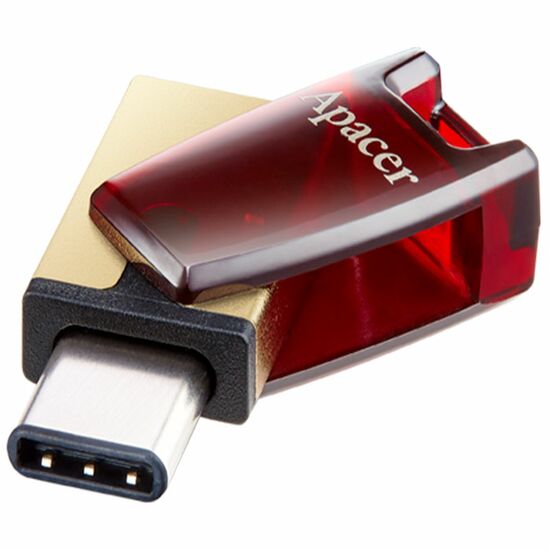 USB ფლეშ მეხსიერება  APACER USB 3.1 Type-C MOBILE FLASH DRIVE AH180 64GB RED RPiMart.ge