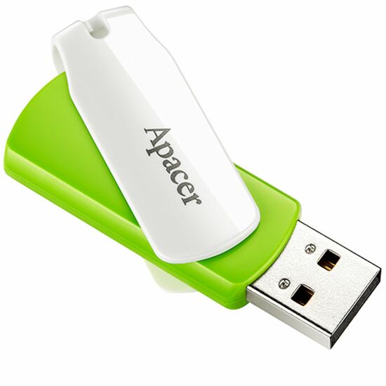 USB ფლეშ მეხსიერება  APACER  64GB USB 2.0 AH335 Green/WhiteiMart.ge