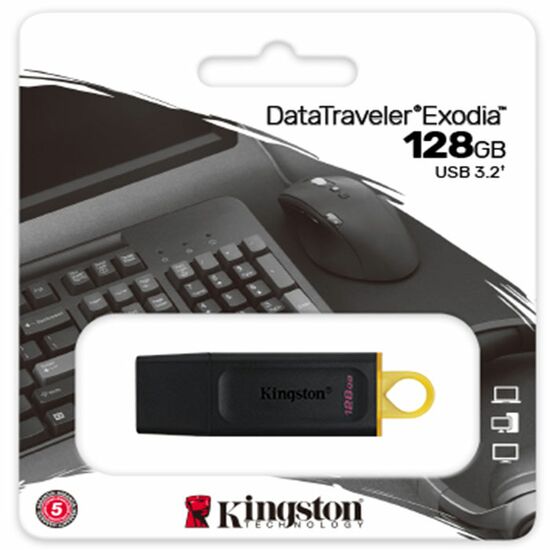 ფლეშ მეხსიერება KINGSTON USB 3.2 128 GB GEN 1 DT EXODIAiMart.ge